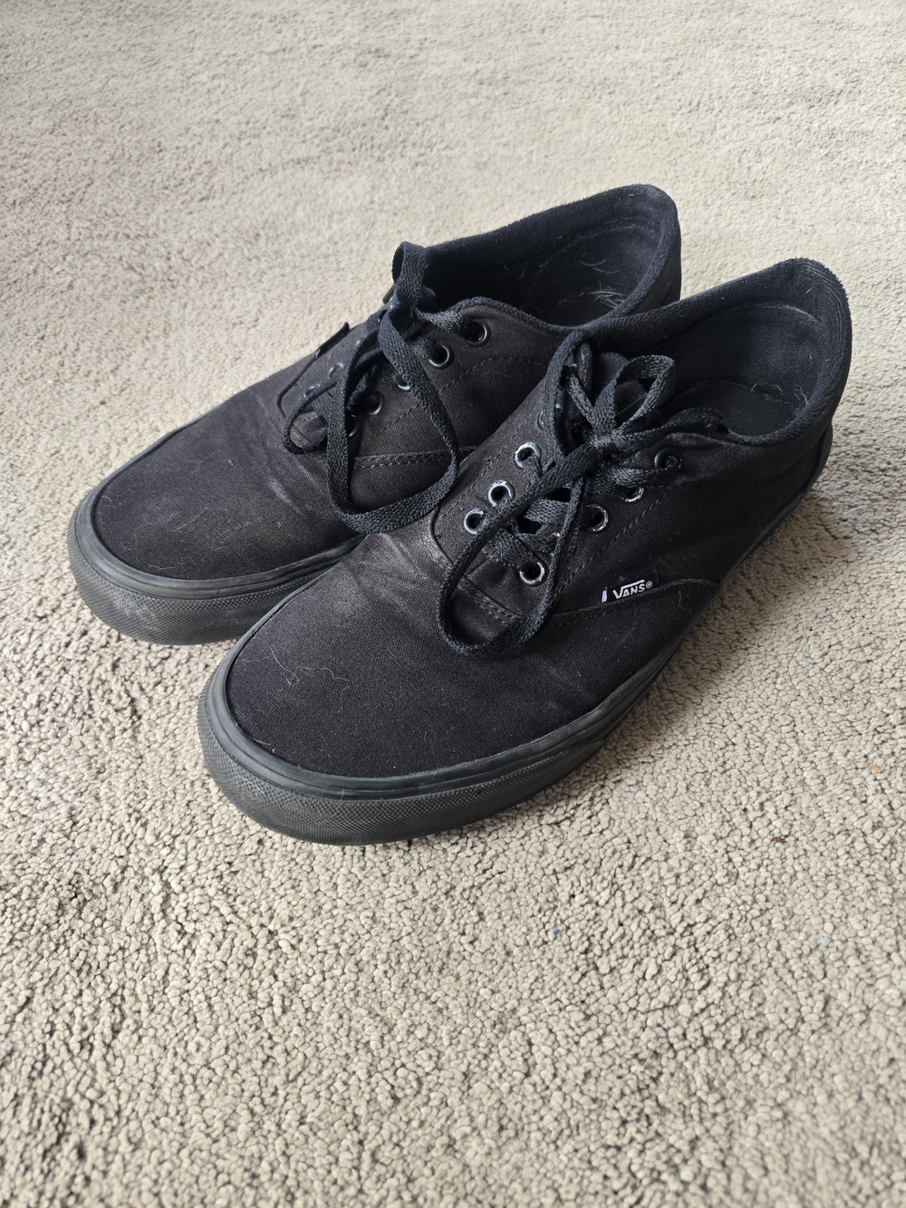 Vans Men's Authentic Black Low-Top Canvas Sneakers